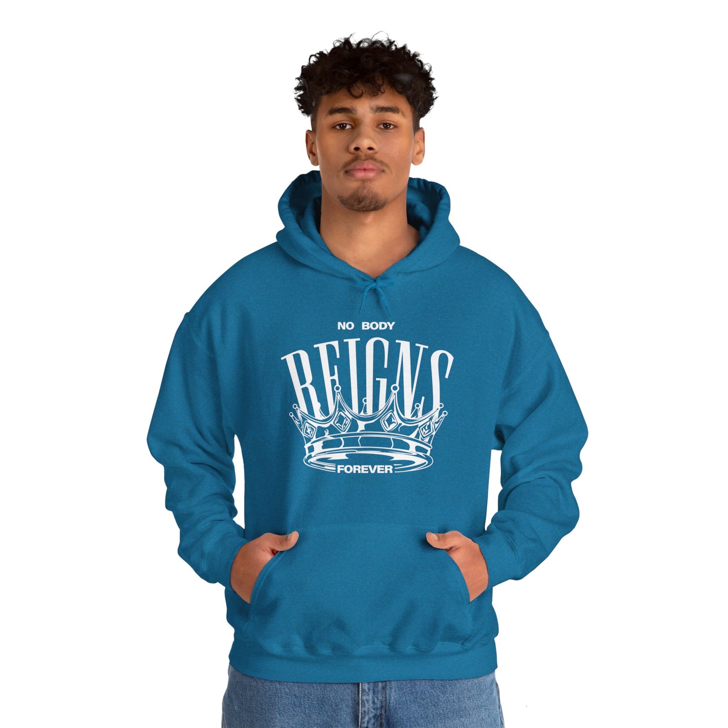 Sudadera con capucha No Body Reigns Forever (solo diseño frontal)