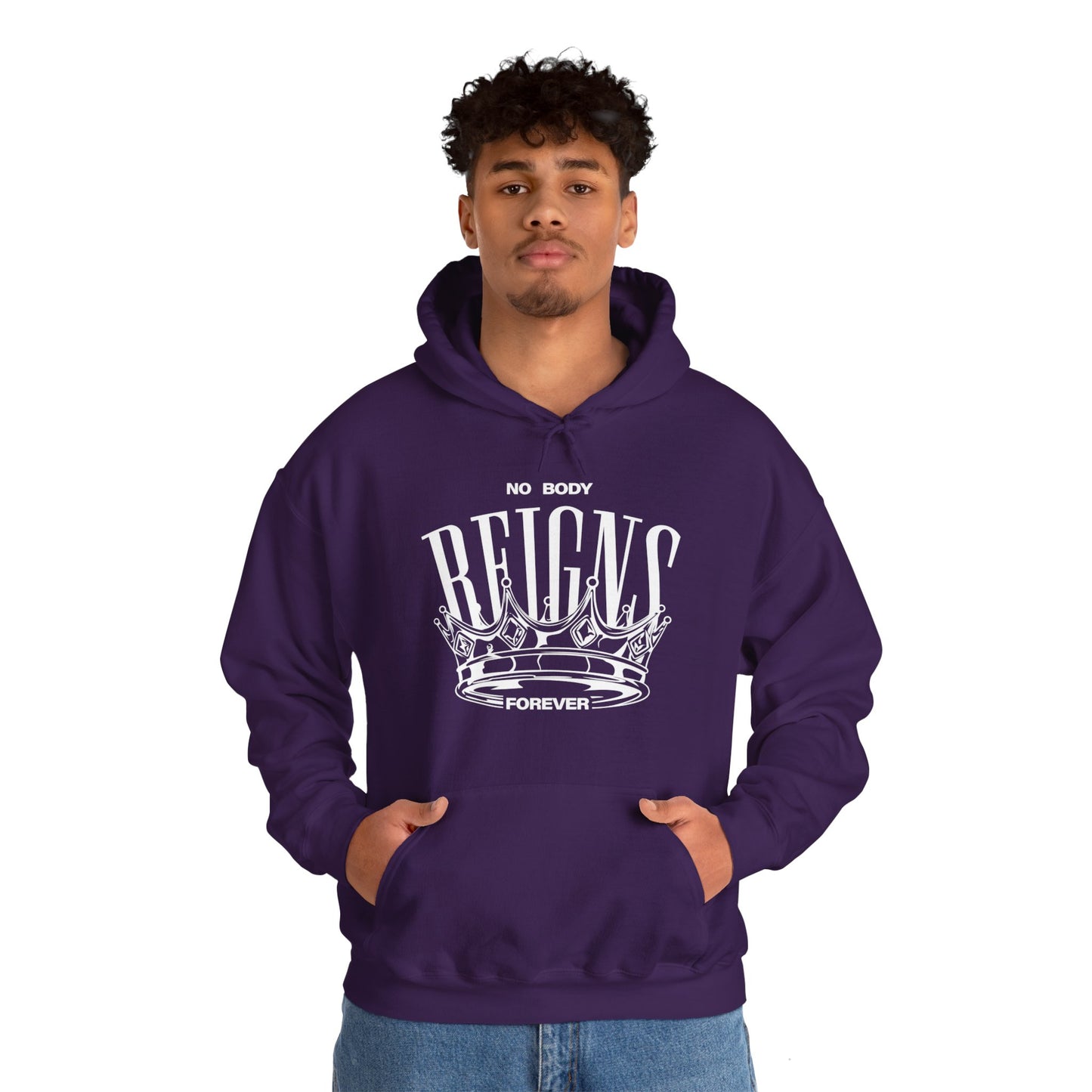 Sudadera con capucha No Body Reigns Forever (solo diseño frontal)